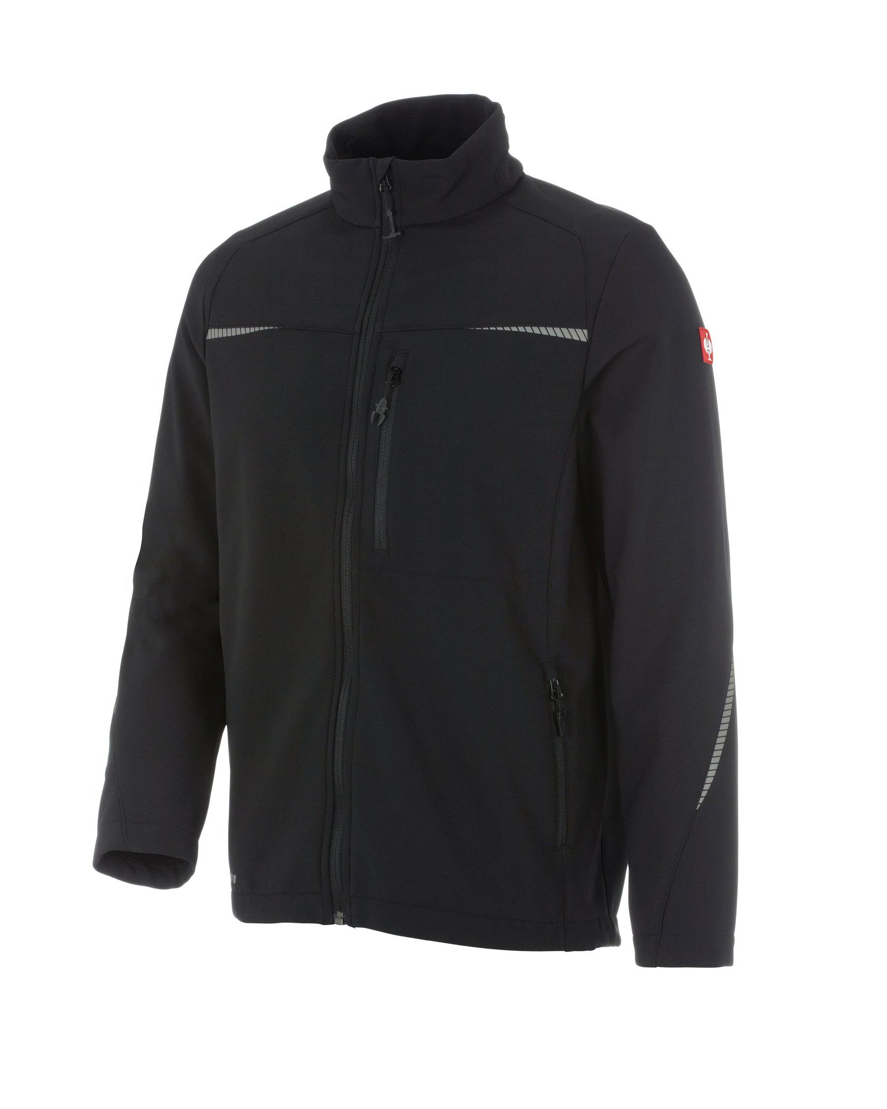 STRAUSS e.s.motion 2020 softshell jacket in black, front view
