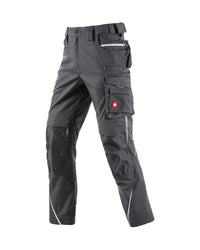 STRAUSS Cargo Work Pants e.s.motion 2020 in anthracite/platinum, front view