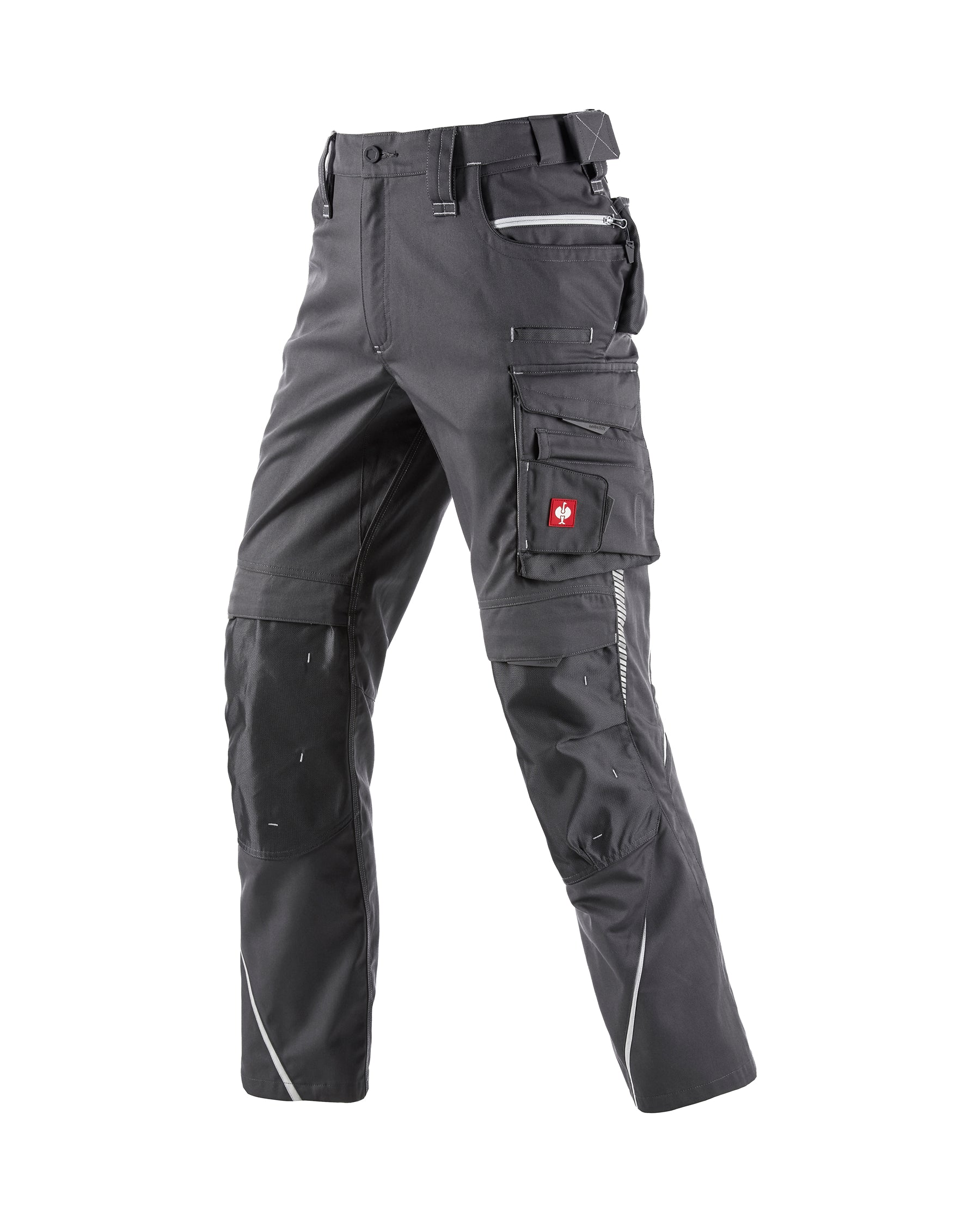 STRAUSS Cargo Work Pants e.s.motion 2020 in anthracite/platinum, front view