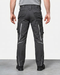 Cargo Work Pants e.s.motion 2020 in anthracite/platinum worn by a model, rear view