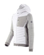 STRAUSS e.s.motion ten hybrid hooded jacket in white melange