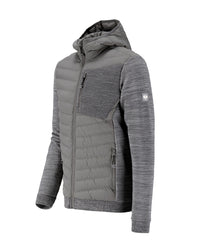 STRAUSS e.s.motion ten hybrid hooded jacket in gray melange