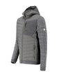 STRAUSS e.s.motion ten hybrid hooded jacket in gray melange
