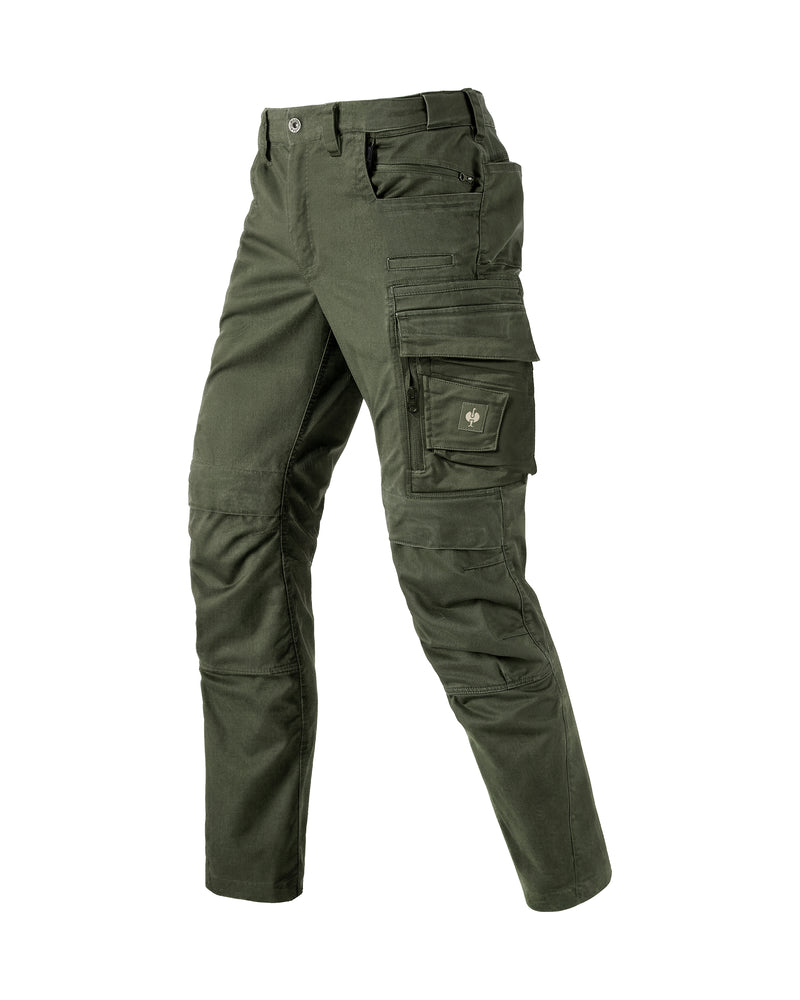 STRAUSS Cargo Work Pants e.s.motion ten in disguise green, front view
