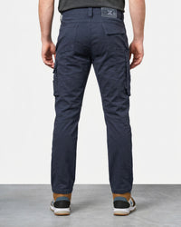 Cargo Work Pants e.s.motion ten in slate blue worn by a model, rear view