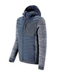 STRAUSS e.s.motion ten hybrid hooded jacket in slate blue melange