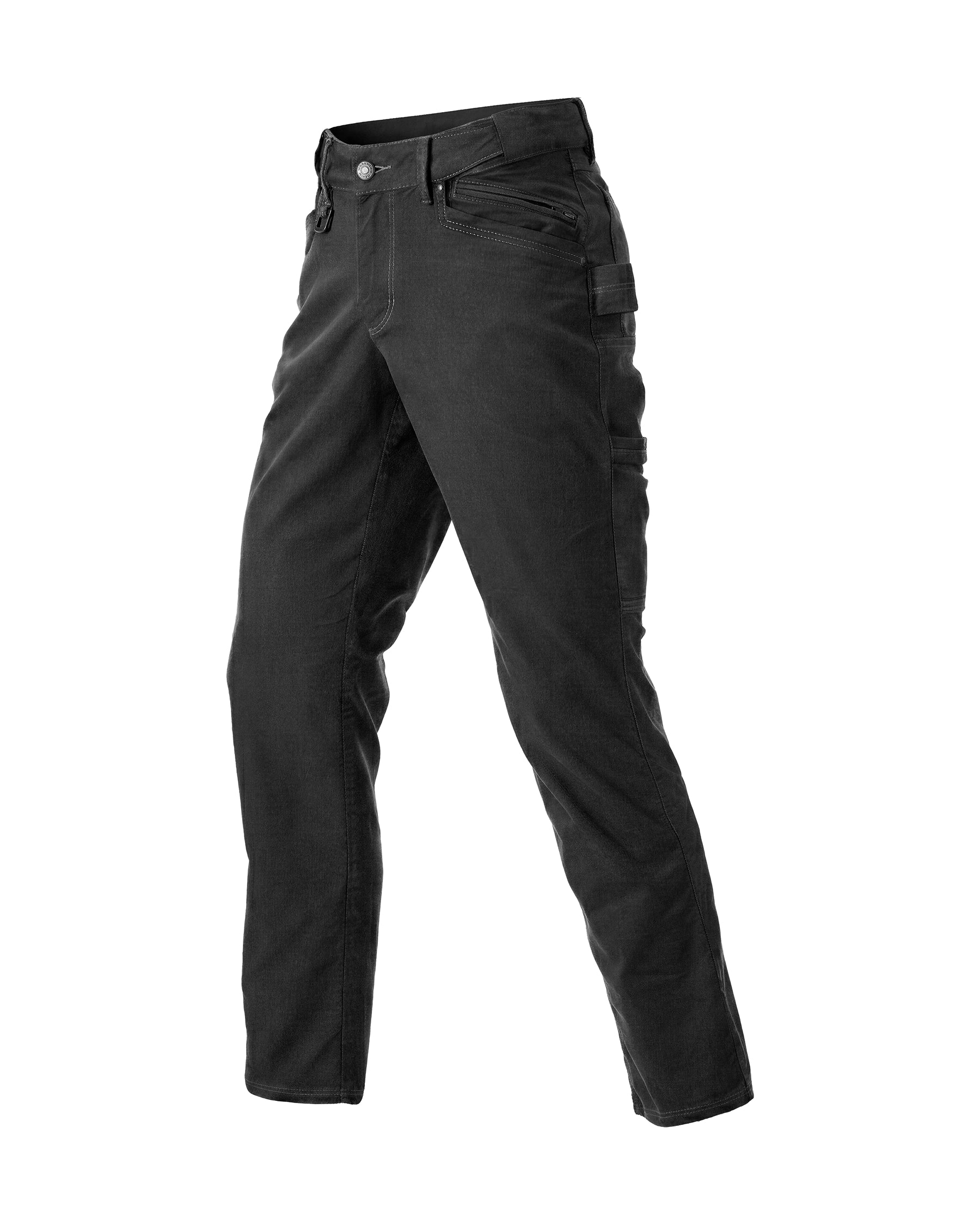 STRAUSS Women's Multipocket Work Pants e.s.vintage in black, front view