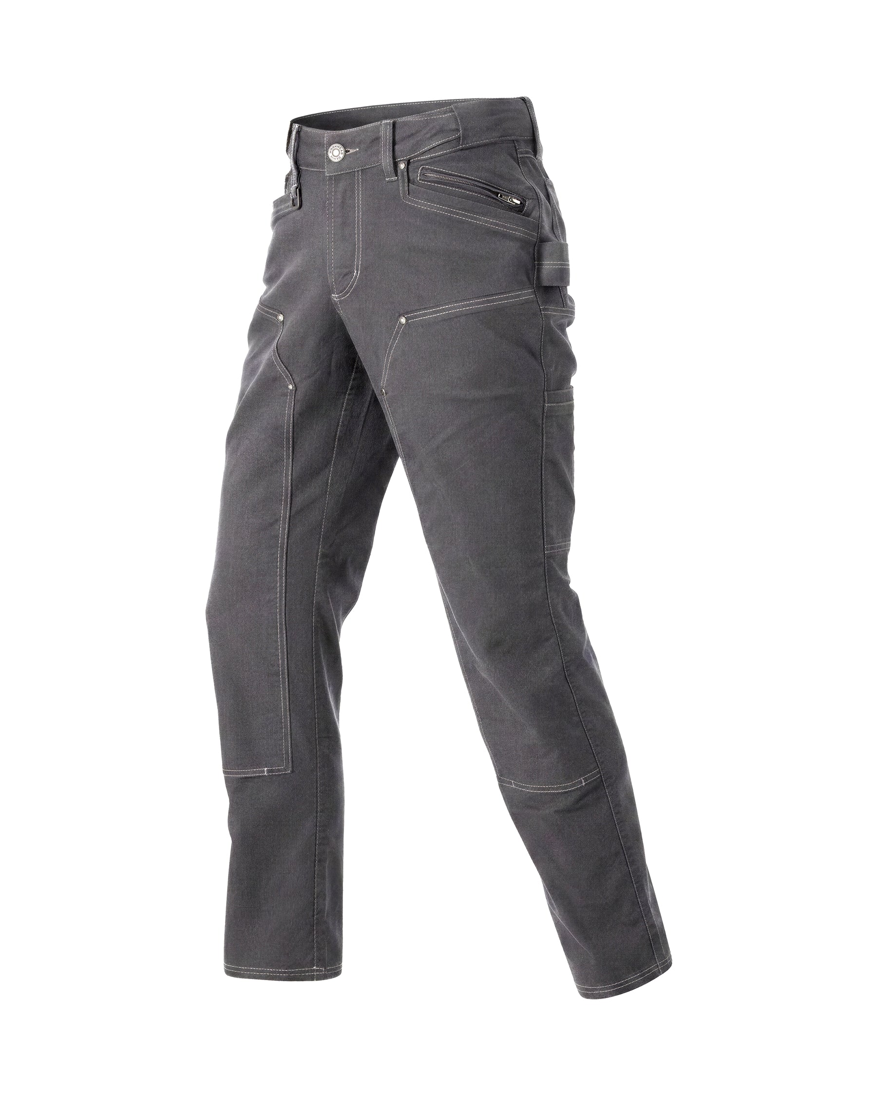 STRAUSS Double Front Multipocket Pants e.s.vintage in pewter, front view