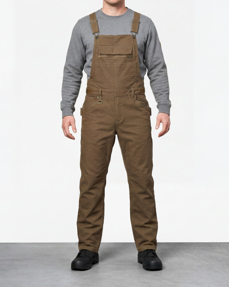 sepia STRAUSS Multipocket Work Bib Overall e.s.vintage worn by a model, front view