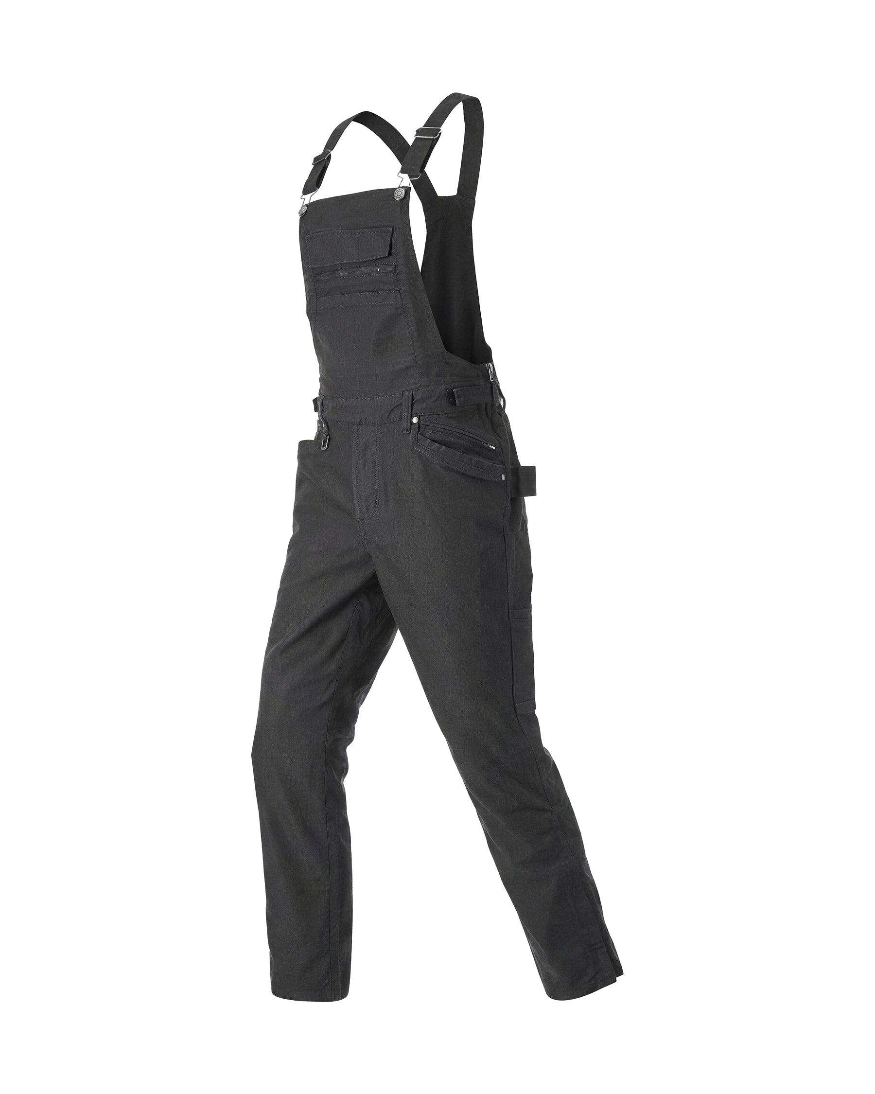 STRAUSS Women’s Multipocket Work Bib Overall e.s.vintage in black, front view