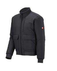 STRAUSS e.s.iconic bomber jacket in black, front view