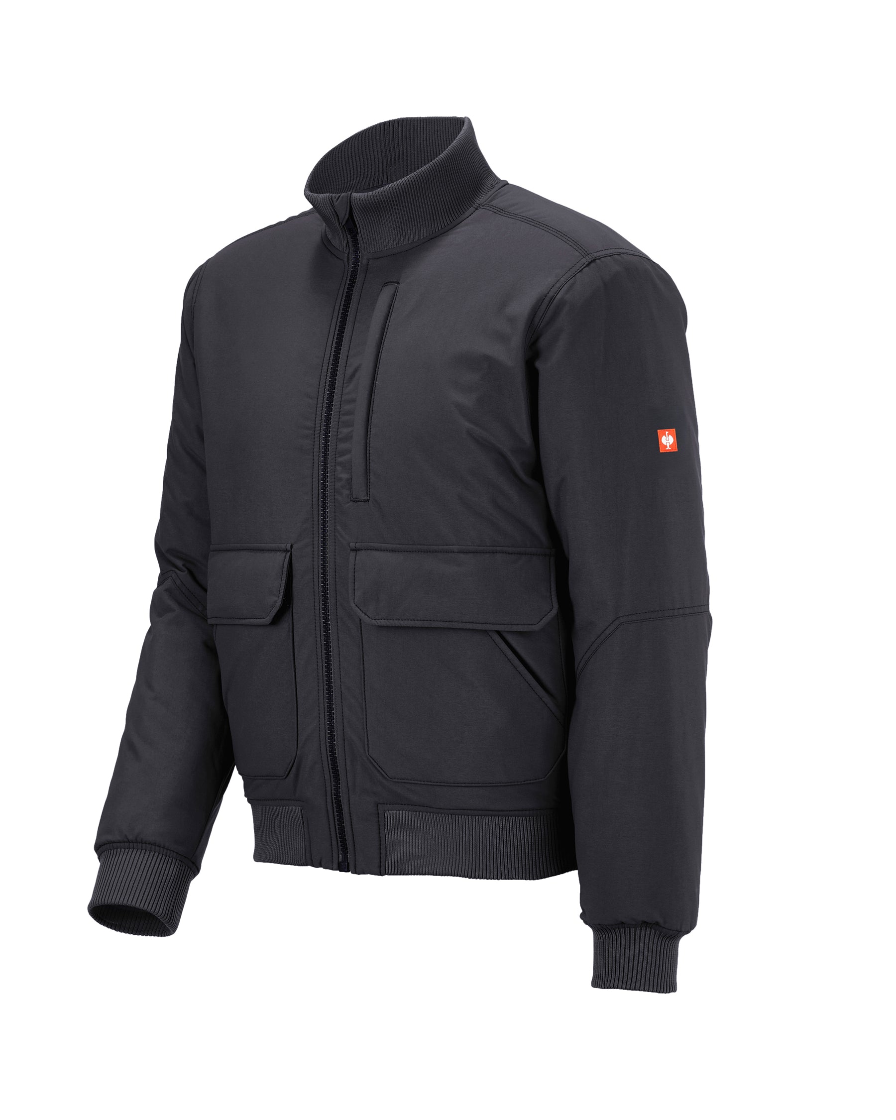 STRAUSS e.s.iconic bomber jacket in black, front view