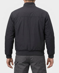STRAUSS e.s.iconic bomber jacket in black worn, back view