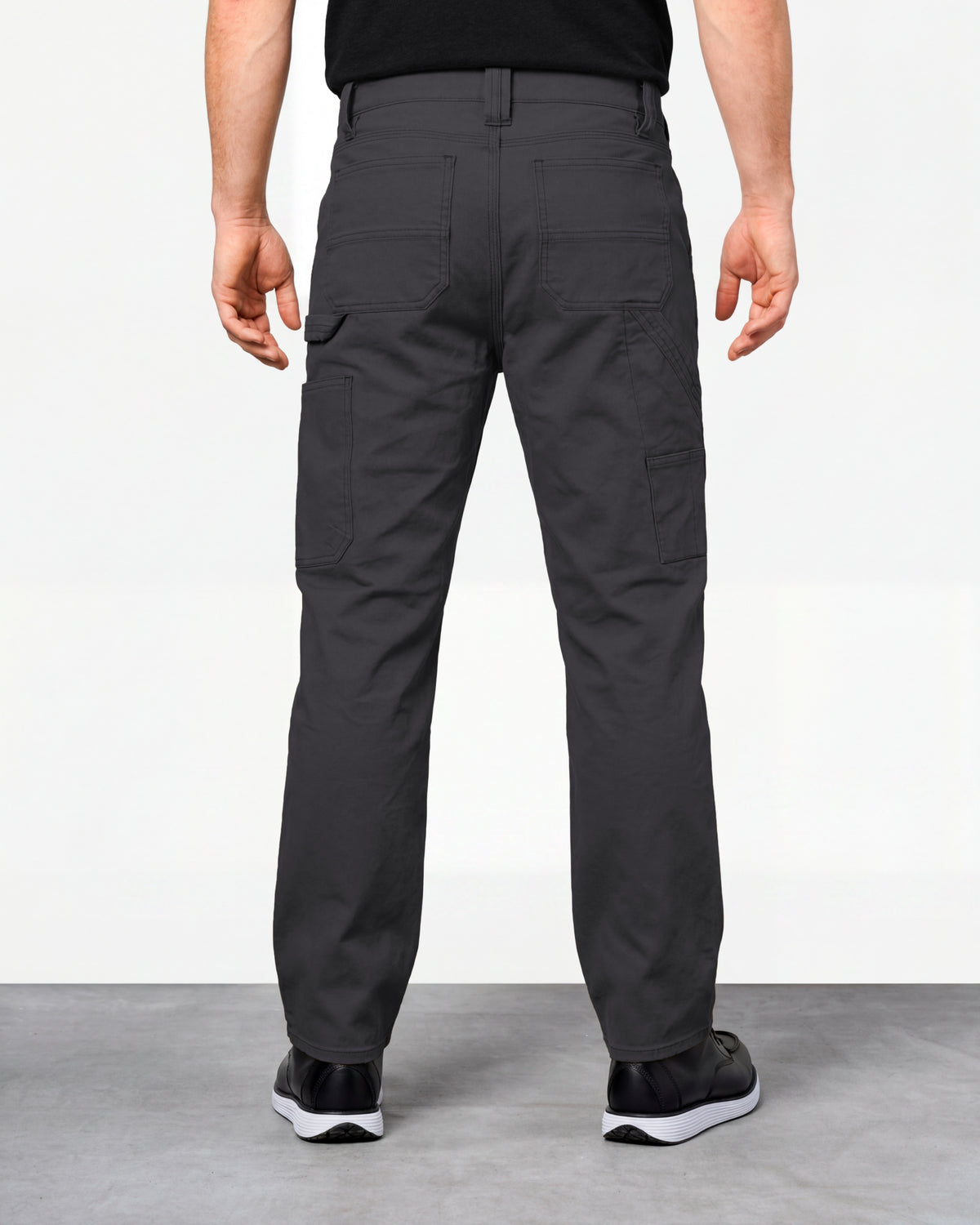 Work Pants e.s.iconic in black worn by a model, rear view