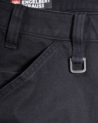 Close-up of D-ring details on Work Pants e.s.iconic in black