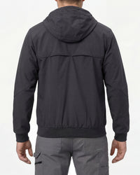 STRAUSS e.s.iconic lightweight jacket in black worn, back view