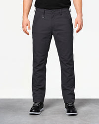 Double Front Work Pants e.s.iconic in black worn by a model, front view