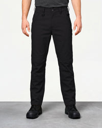 Pocket Protected Work Pants e.s.iconic in black worn by a model, front view