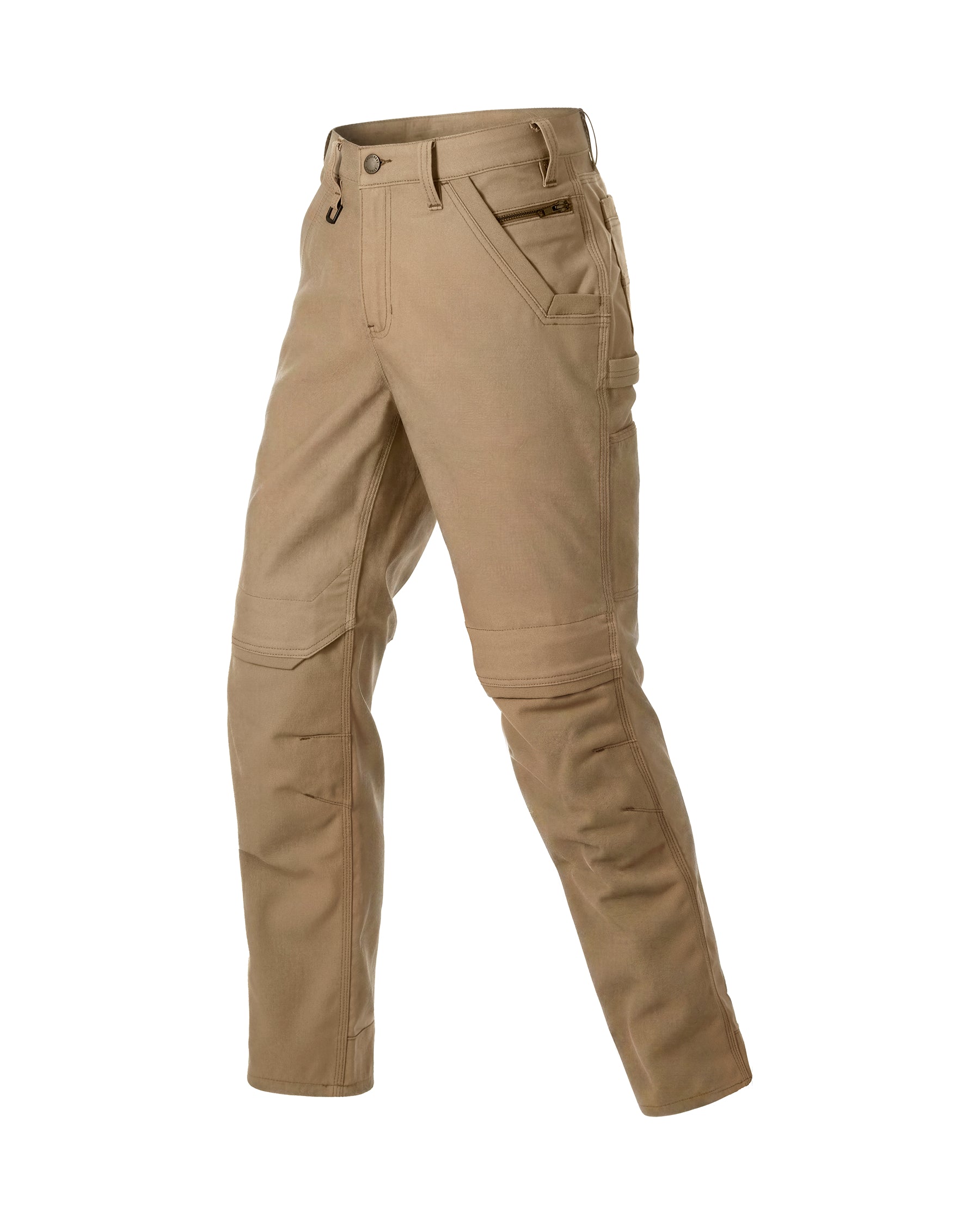 STRAUSS Pocket Protected Work Pants e.s.iconic in almond brown, front view