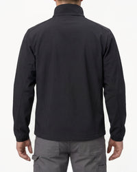 STRAUSS e.s.trail pure softshell jacket in black worn, back view