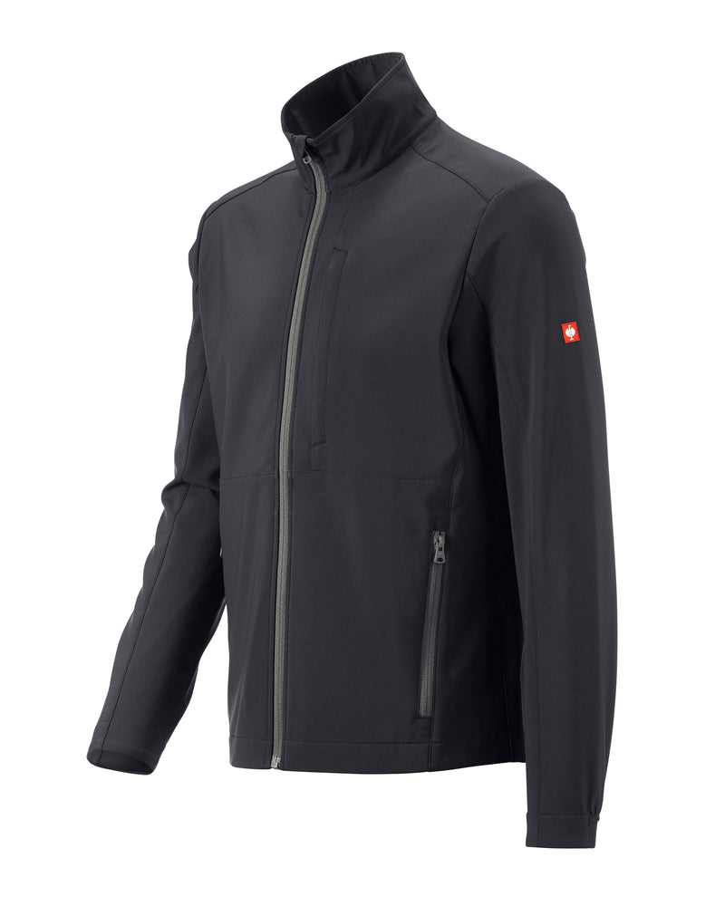 STRAUSS e.s.trail pure softshell jacket in black and carbon gray