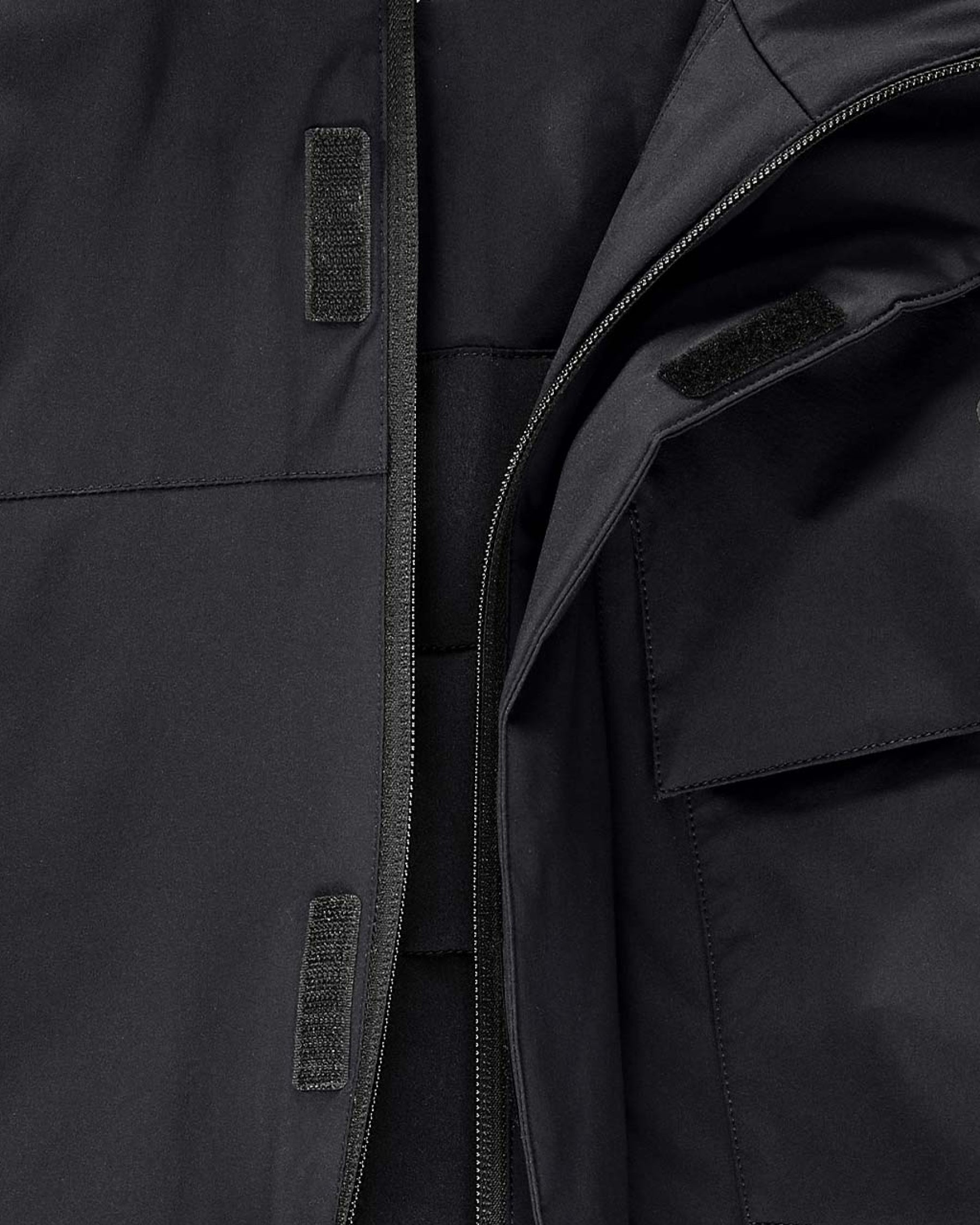 STRAUSS women's e.s.trail winter jacket in black paired with winter workwear
