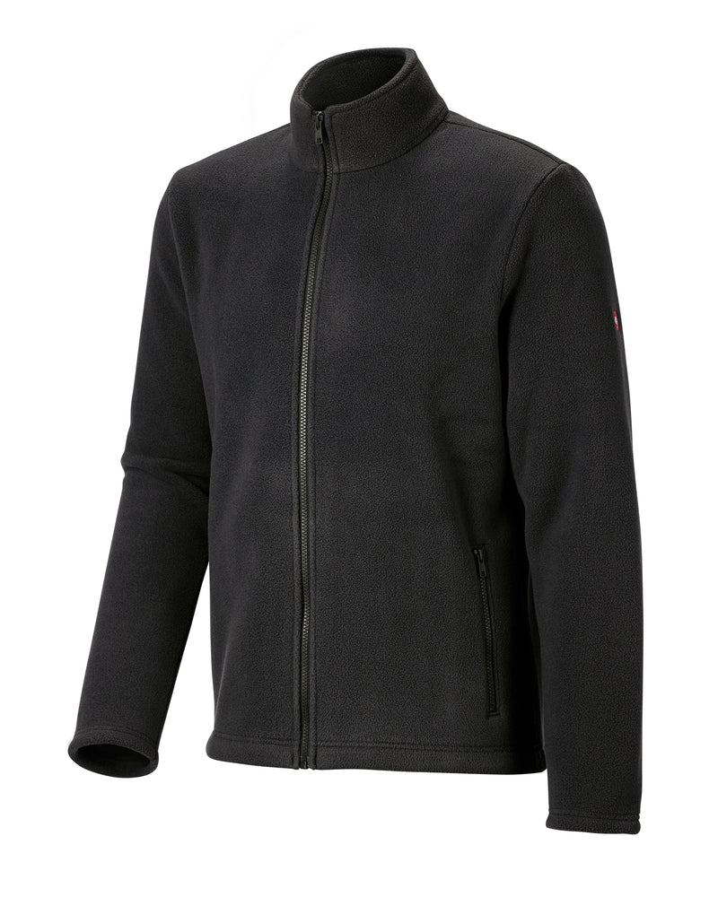STRAUSS full-zip fleece jacket in black