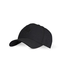 Black STRAUSS e.s.trail trucker hat with a curved brim.
