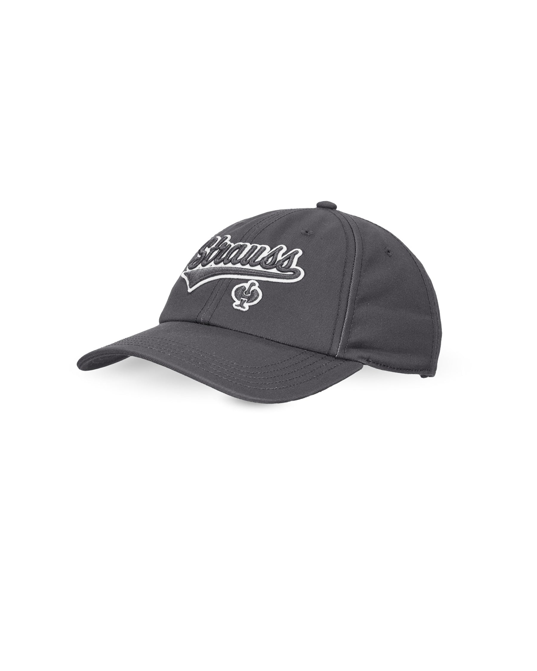 Carbon gray STRAUSS e.s.e:pic cap with a curved brim.