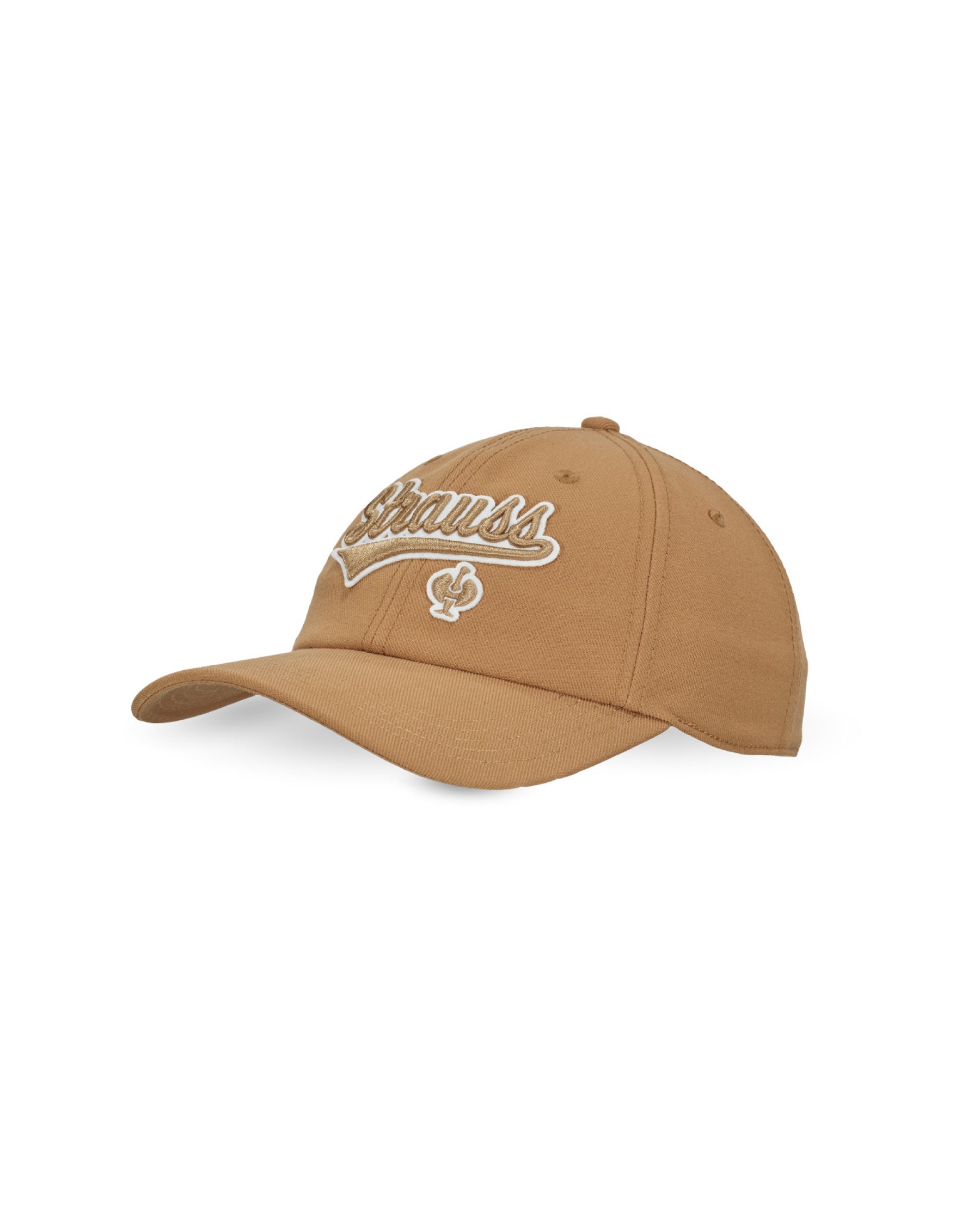 Almond brown STRAUSS e.s.e:pic cap with a curved brim.