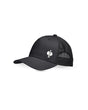 Black STRAUSS e.s.ventura vintage trucker hat with a curved brim and mesh panels.