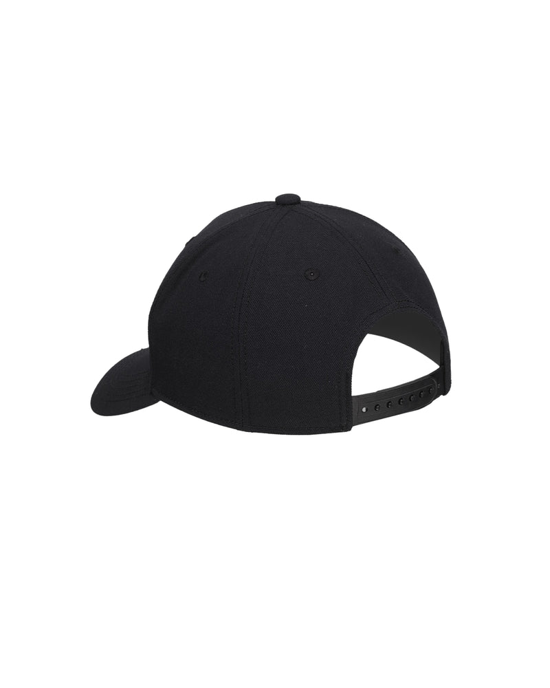 Black STRAUSS e.s.concrete cap showing fabric, brim shape, and logo detail.