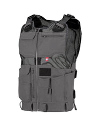 STRAUSS e.s.iconic tool vest in carbon gray and black, front view