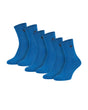Gentian blue and graphite STRAUSS classic all-round high-cut socks, 3-pack designed for high-cut work shoes and boots.