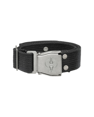 Black STRAUSS e.s.motion belt with buckle closure and attachment points for work accessories.
