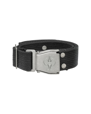 Black STRAUSS e.s.motion belt with buckle closure and attachment points for work accessories.