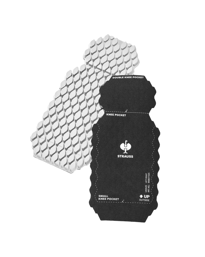 Graphite STRAUSS comfort cell knee pads shaped for work pants with knee pad pockets.
