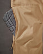 Close-up of the surface texture and ergonomic profile on the graphite STRAUSS ergonomic knee pads.