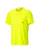 STRAUSS Enhanced Visibility Performance T-Shirt in neon yellow on a plain product background