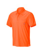 STRAUSS Enhanced Visibility Performance Polo Shirt in neon orange on a plain product background