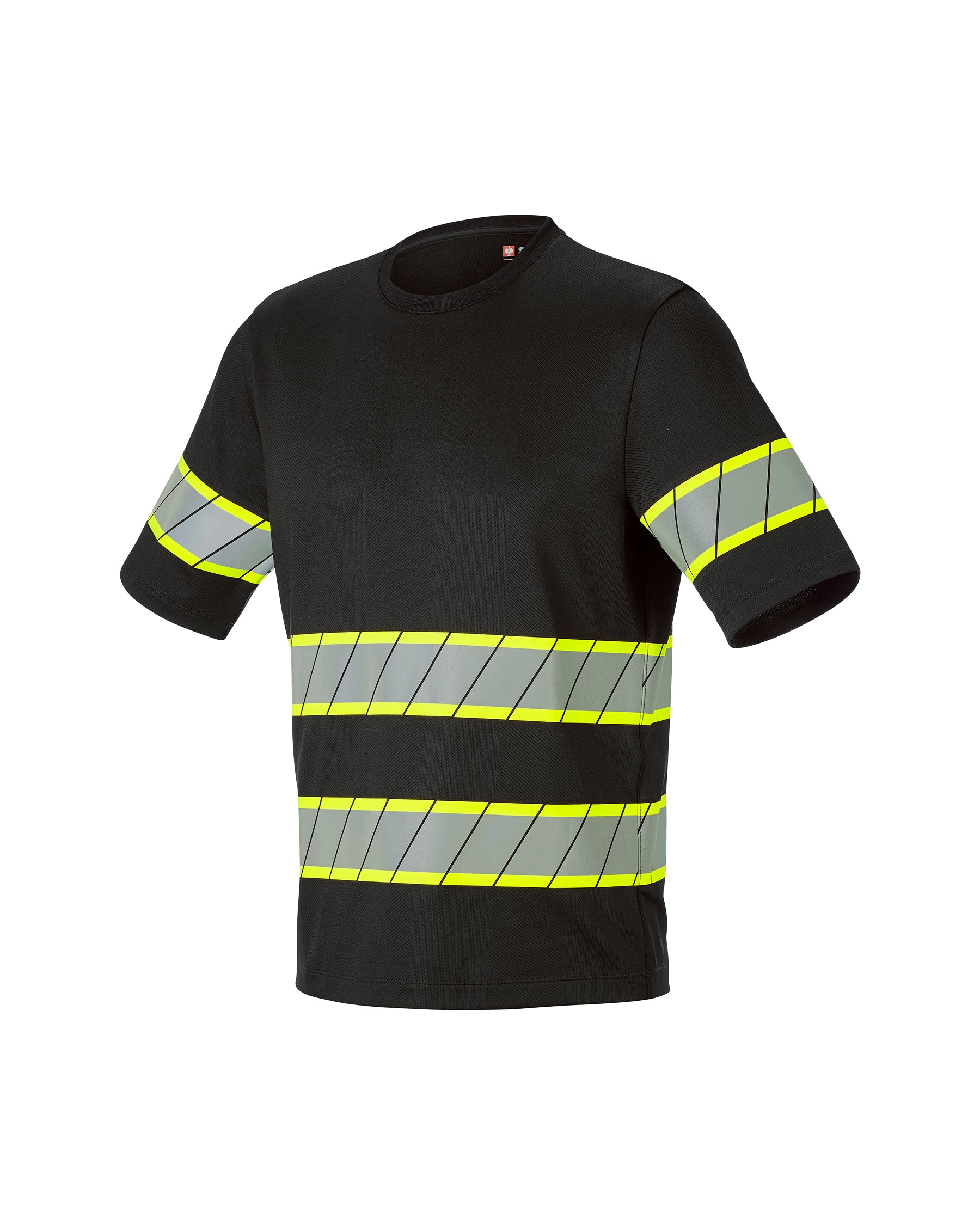 STRAUSS Enhanced Visibility T-Shirt in black on a plain product background