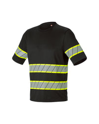 STRAUSS Enhanced Visibility T-Shirt in black on a plain product background
