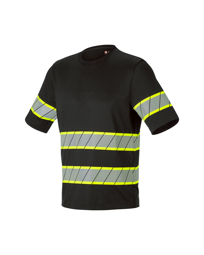 STRAUSS Enhanced Visibility T-Shirt in black on a plain product background