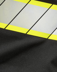 Reflective trim and contrast fabric detail on the STRAUSS Enhanced Visibility Long Sleeve Shirt in black