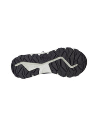 Outsole tread view of the STRAUSS Rimini 6-inch Soft Toe Boot in Black and Crystal gray