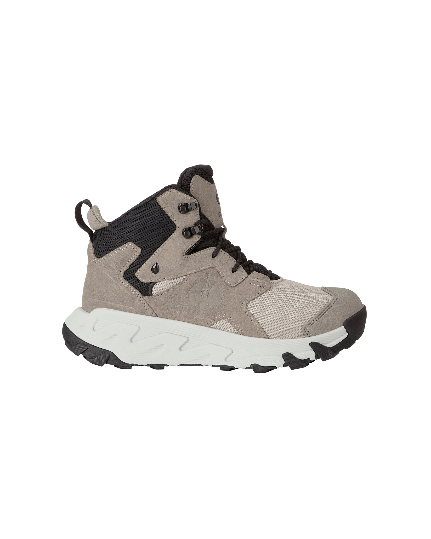 STRAUSS Rimini 6-inch Soft Toe Boot in Dolphin gray and Crystal gray, side profile view
