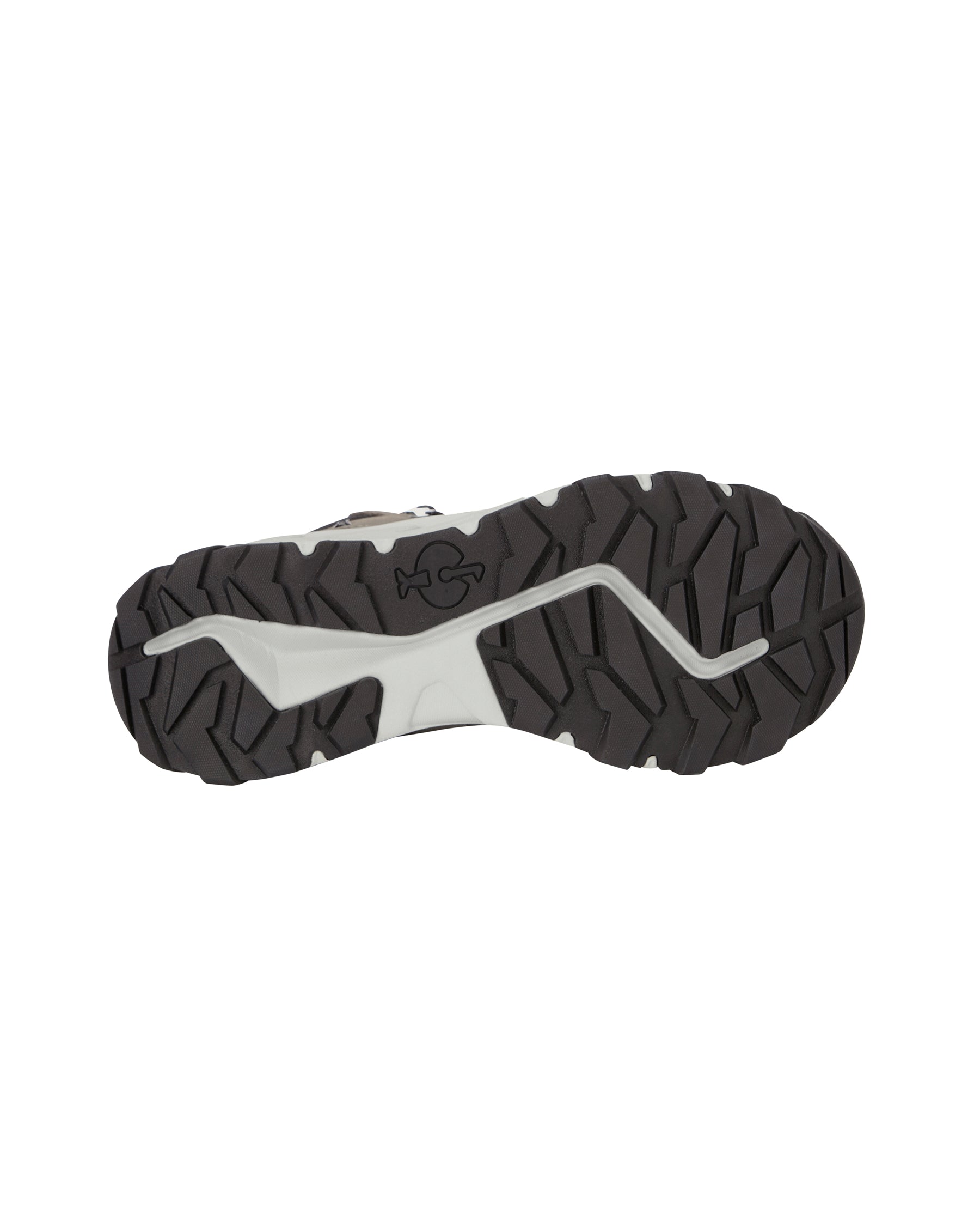 Outsole tread view of the STRAUSS Rimini 6-inch Soft Toe Boot in Dolphin gray and Crystal gray