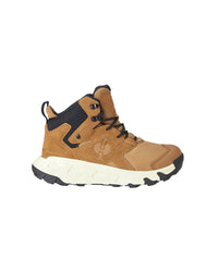 STRAUSS Rimini 6-inch Soft Toe Boot in Almond brown and Cream, side profile view