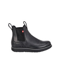 STRAUSS Amarillo 6-inch Soft Toe Chelsea Boot in Black, side profile view