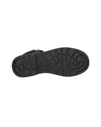 Outsole tread view of the STRAUSS Ridgewood 6-inch Soft Toe Boot in Black